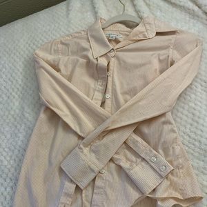 Banana republic orange button up shirt